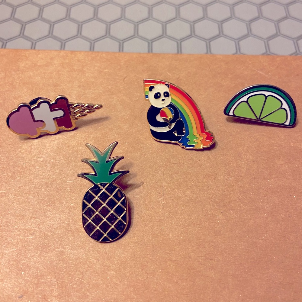 4 cute assortment of pins